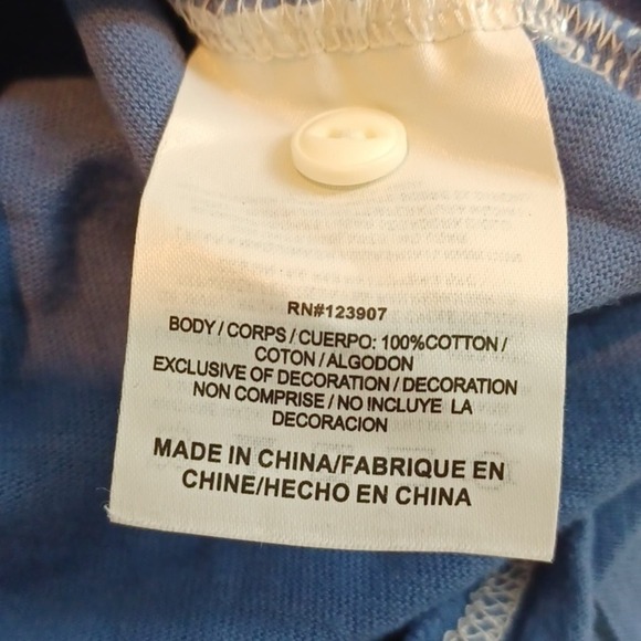 Sperry Nautical Blue Ombre Striped Dip Dye Top Medium - Picture 3 of 5